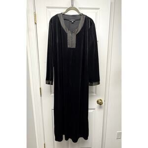 Jones New York Black Velveteen Maxi Dress Women’s L Medieval Costume